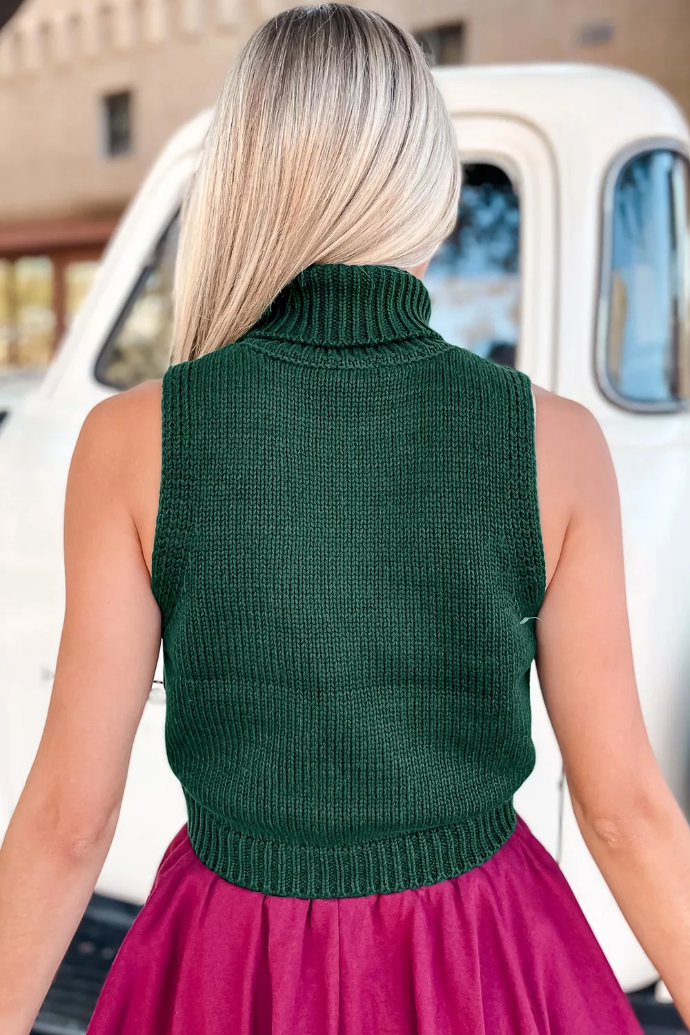 Festive Candy Cane Embroidered Turtleneck Sweater Vest, image 5