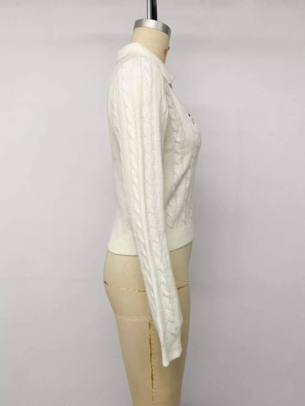 Cable Knit Long Sleeve Sweater, image 13