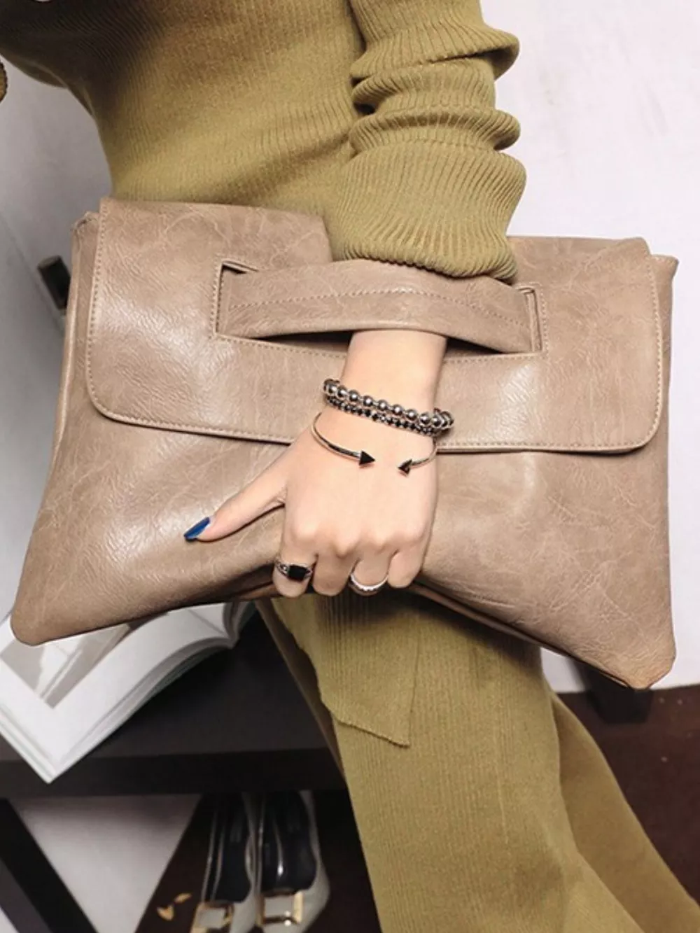 PU Leather Square Crossbody Bag, image 2