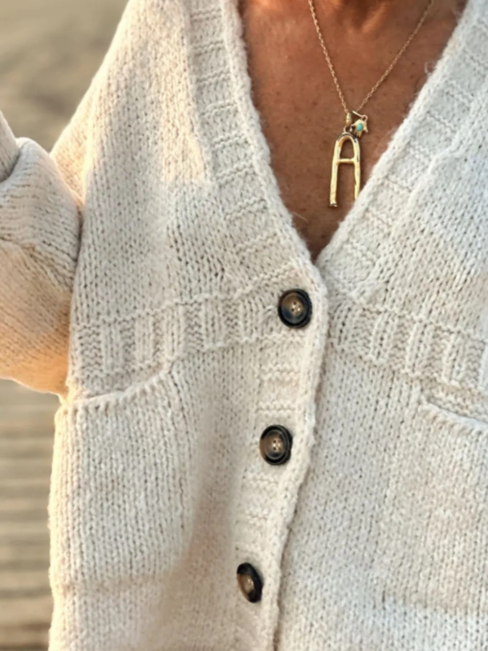 Pocketed V-Neck Button Up Cardigan, image 16