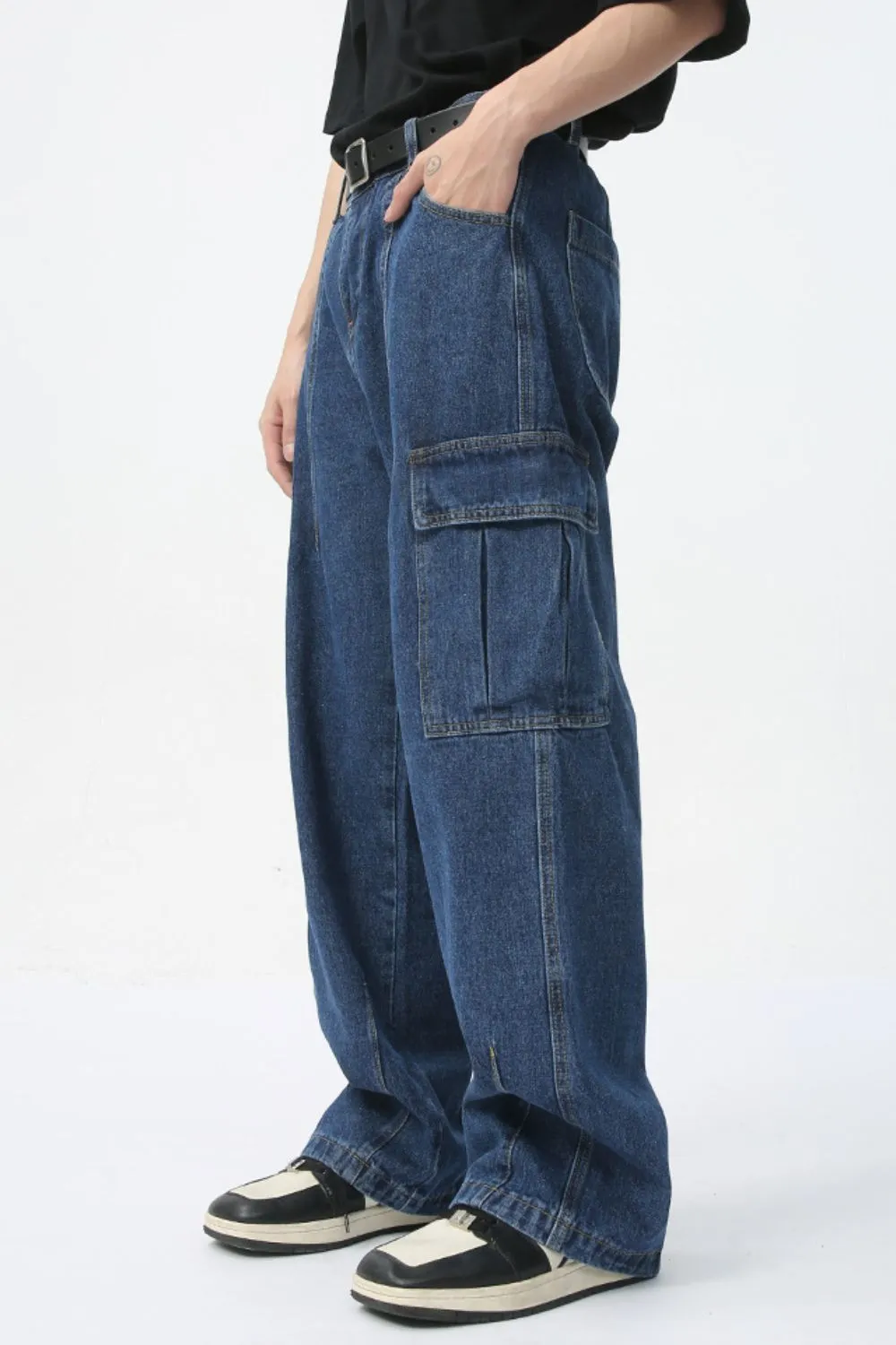 Men's Straight Cargo Jeans, image 3