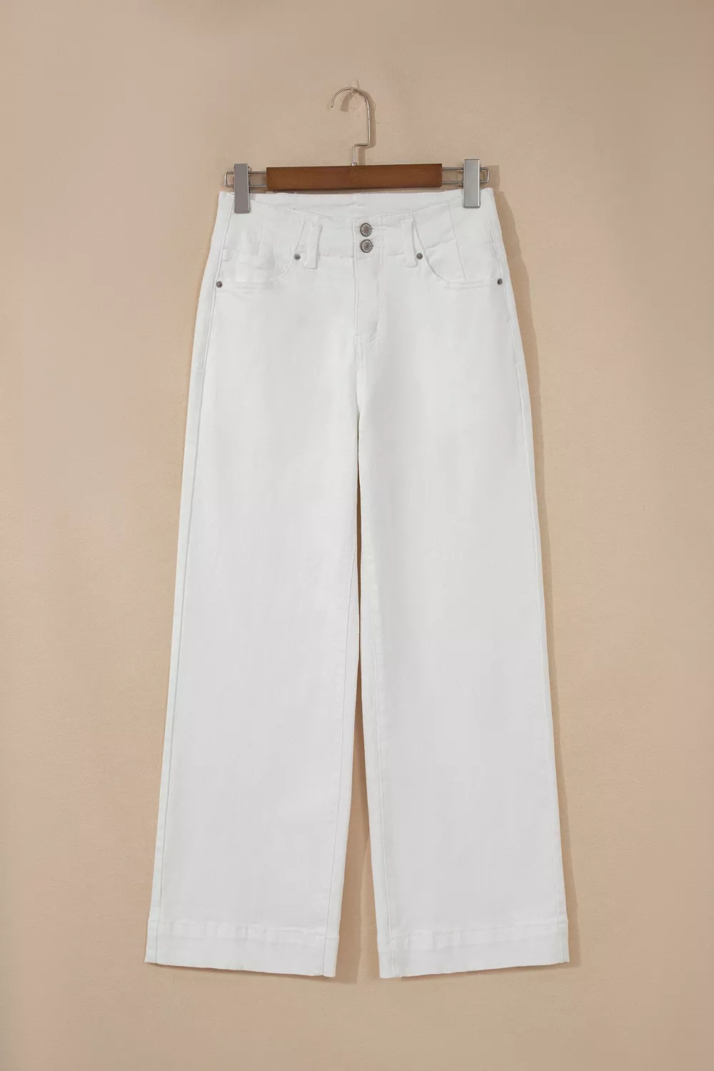 2-Button High Waist Wide Leg Jeans, image 4