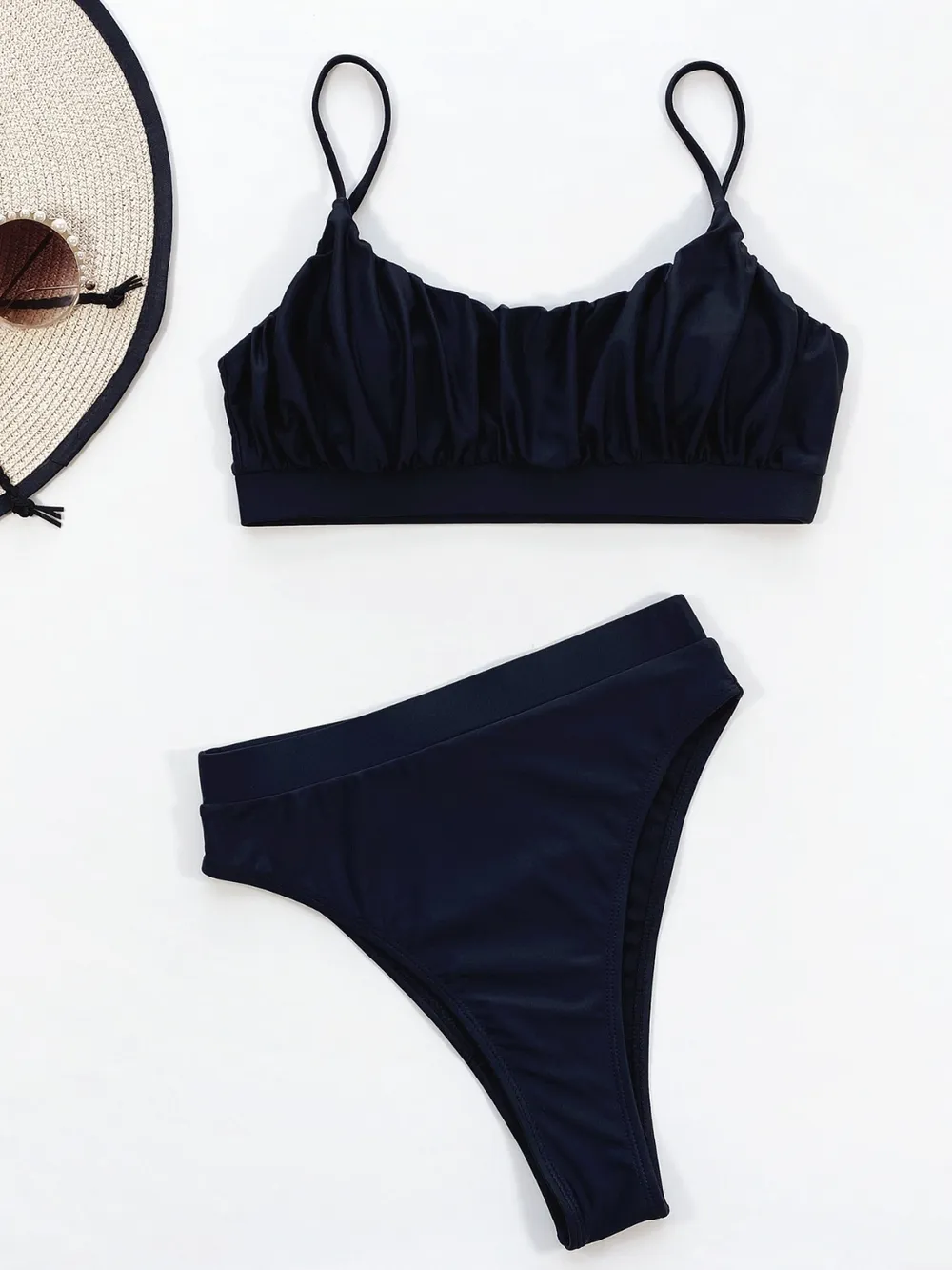 Adjustable Strap Ruched Two-Piece Swim Set, image 3