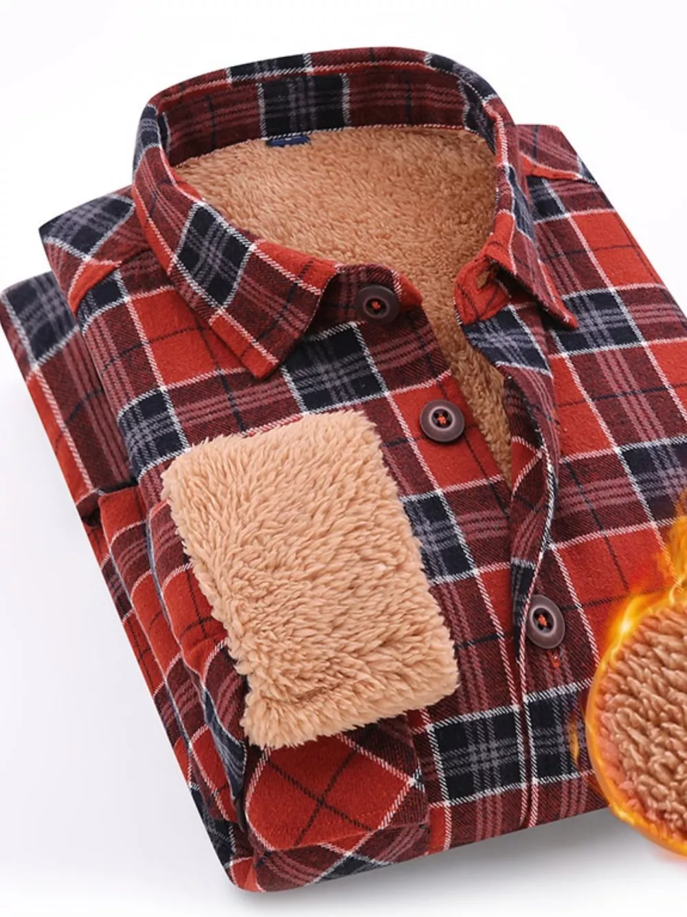 Men's Plus Size Casual Plaid Button Up Shirt, image 4