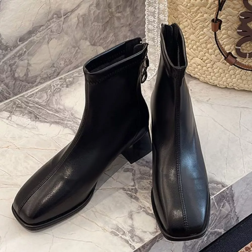 Square Toe Block Heels Boots, image 17