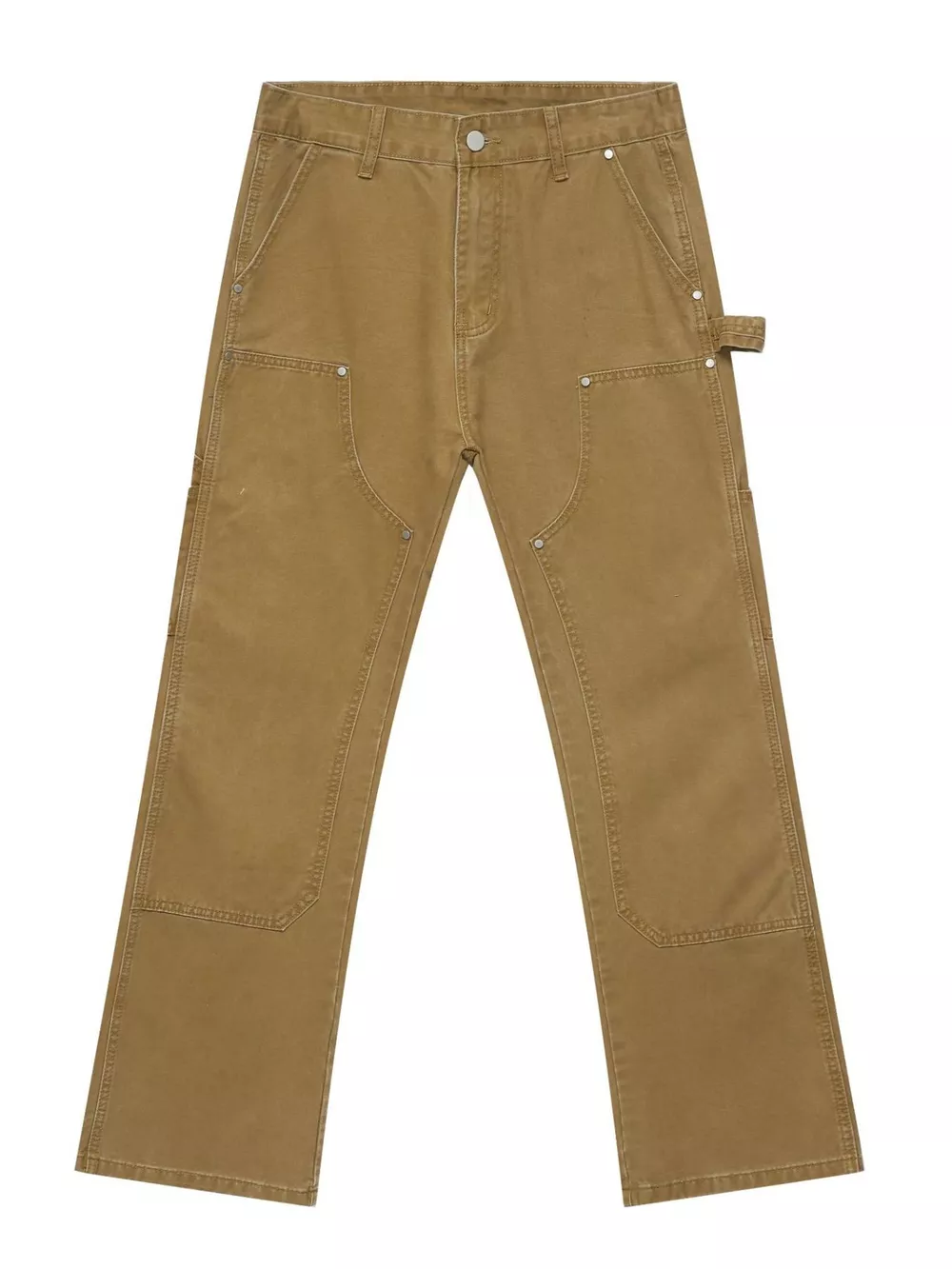 Men's Rivet-Detailed Straight-Leg Jeans, image 6