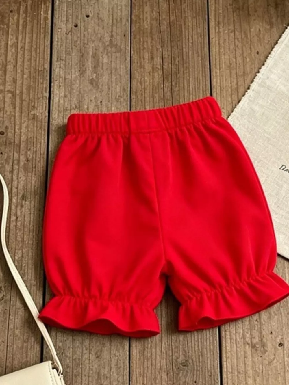 Children's Mushroom Print Ruffle Trim Top & Shorts Set, image 4