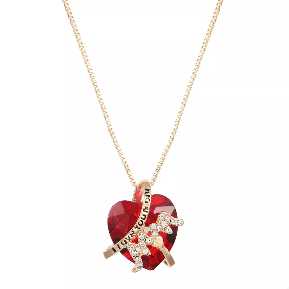 Heart-Shaped MOM Pendant Necklace, image 7