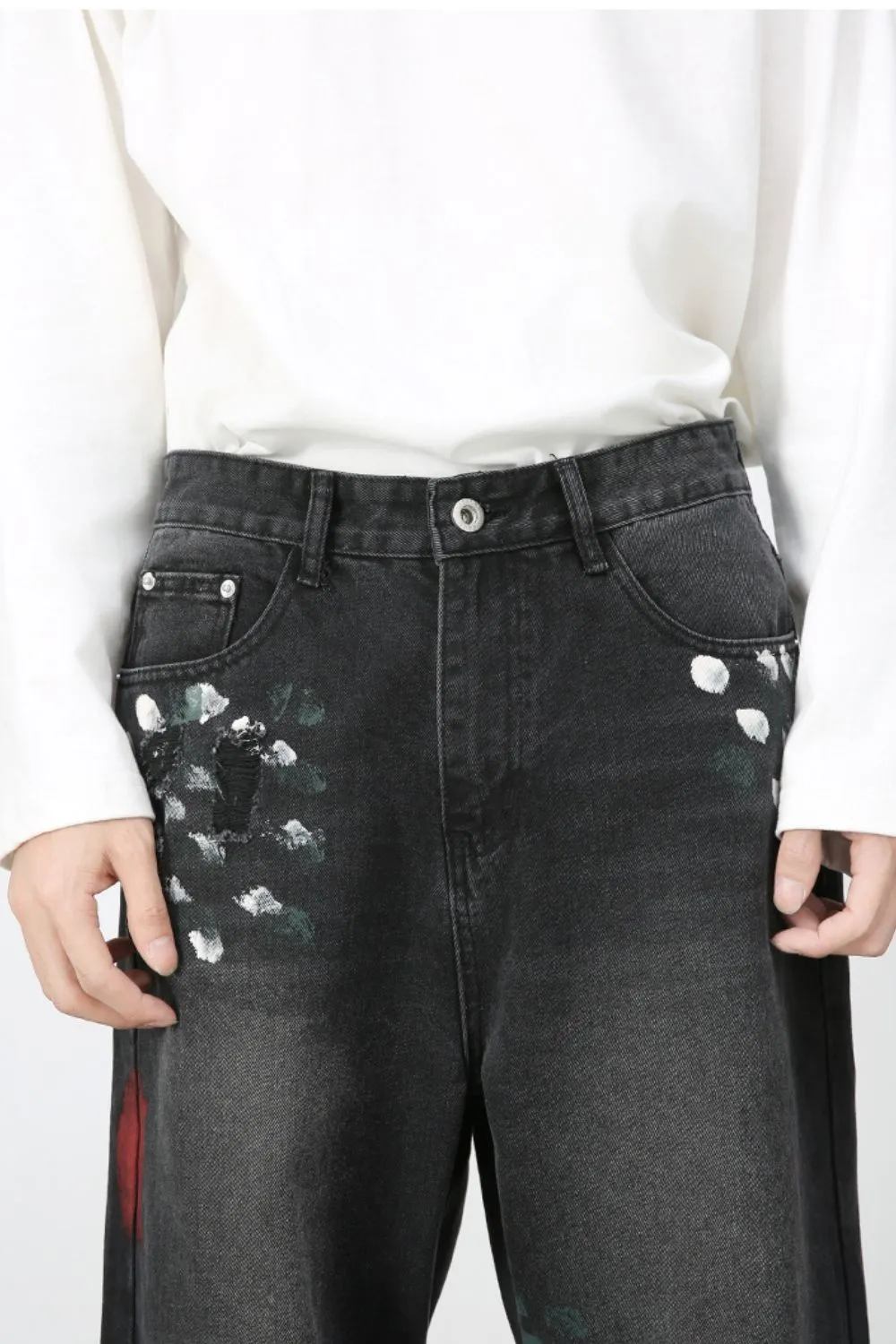 Men's Paint Loose Jeans, image 7