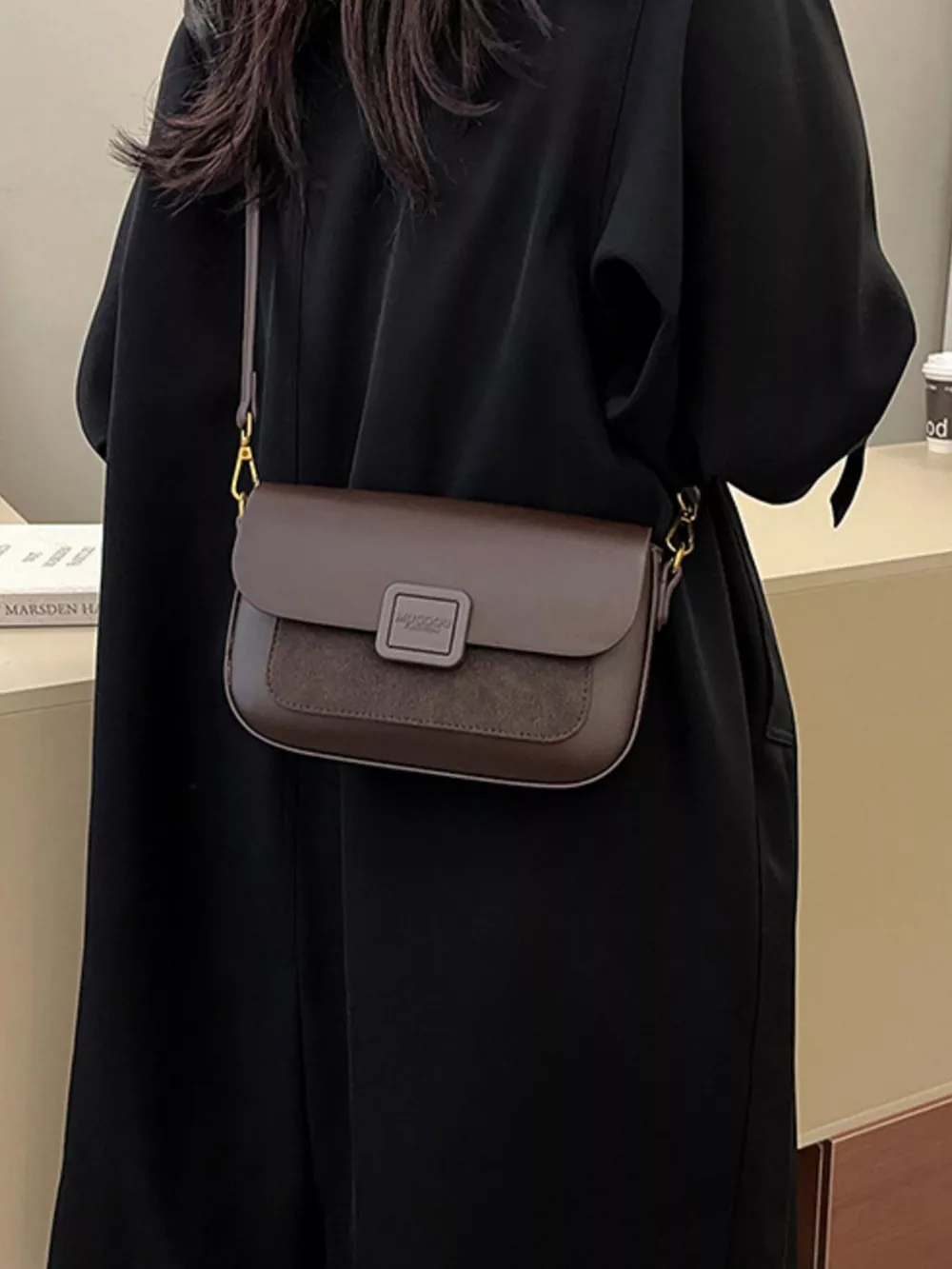 Flap Adjustable Strap Crossbody Bag, image 3