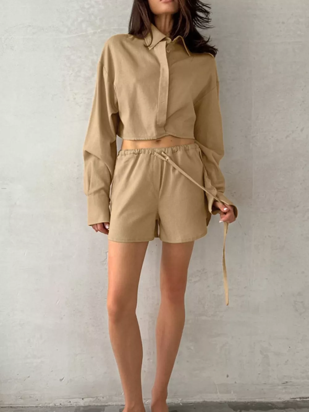 Long Sleeve Top and Shorts Set, image 8