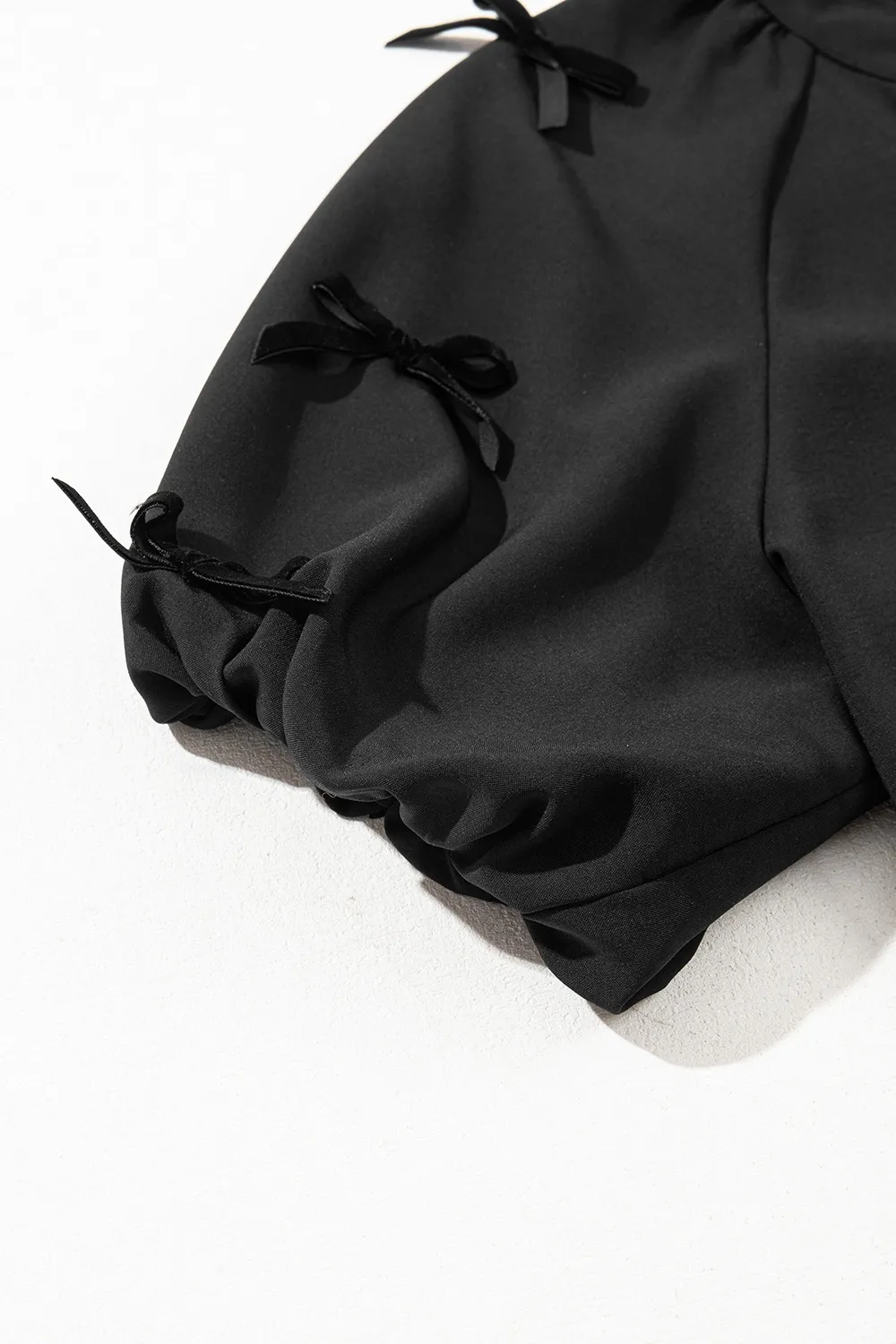 Bow Decor Puff Sleeve Blouse, image 7