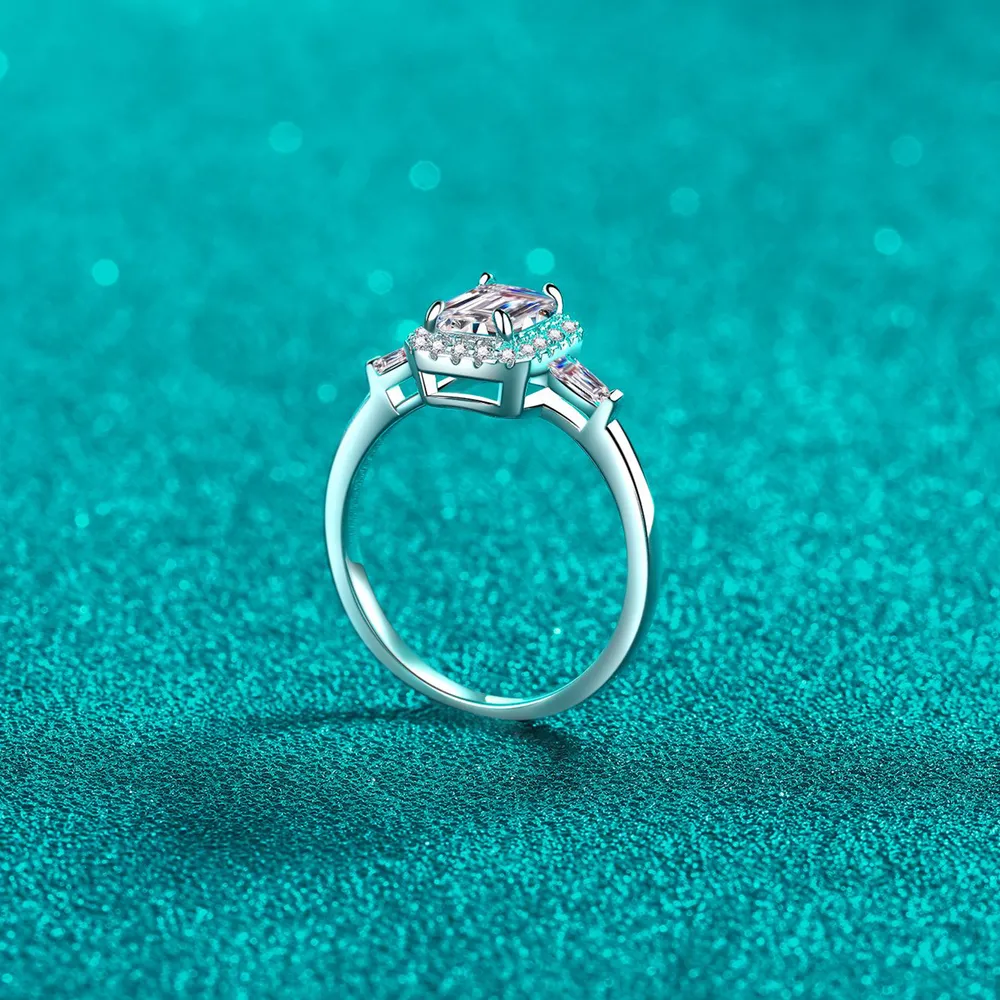 1 Carat Moissanite 925 Sterling Silver Ring, image 6
