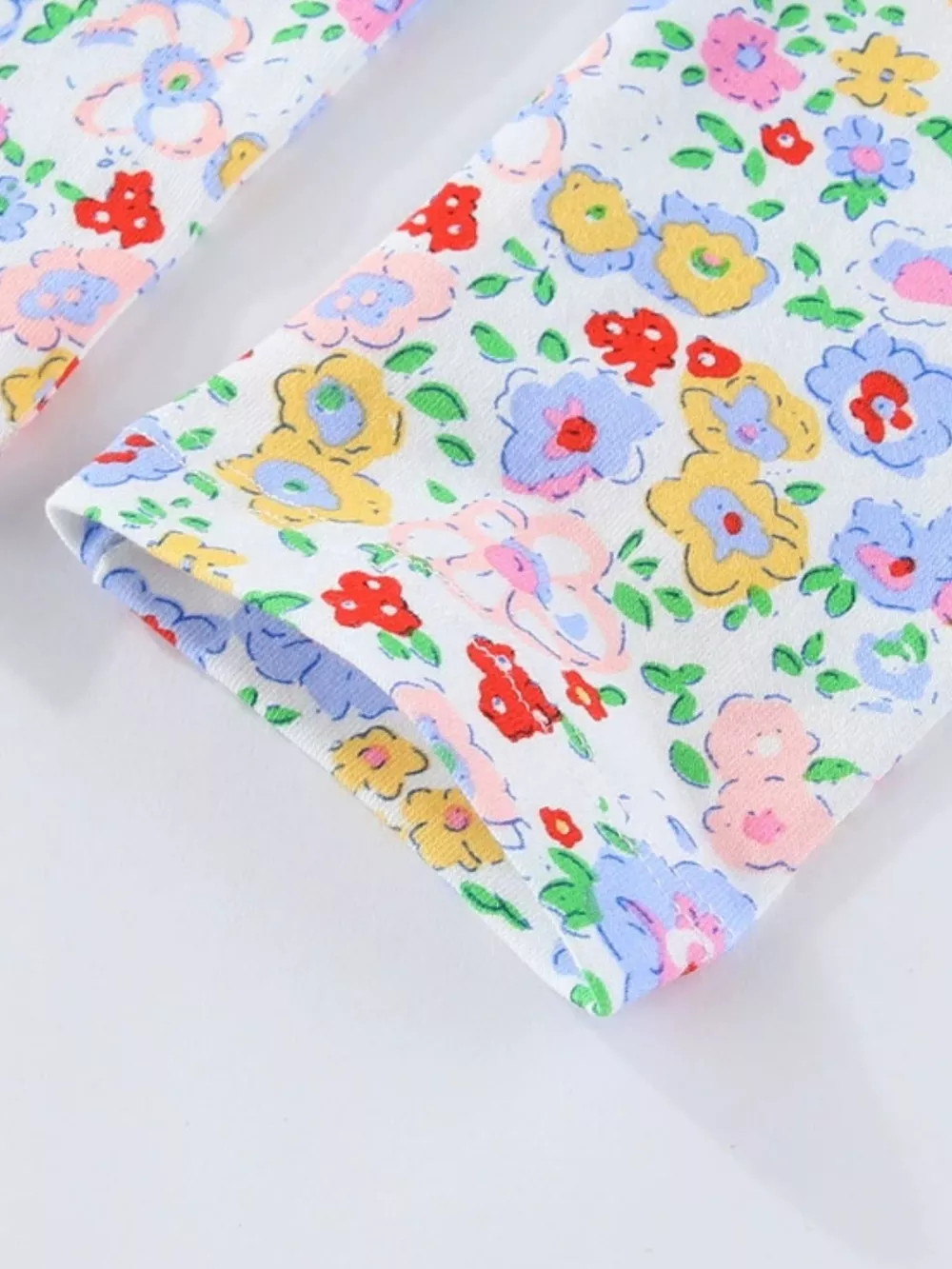 Children's Floral Print Stretch Leggings, image 3