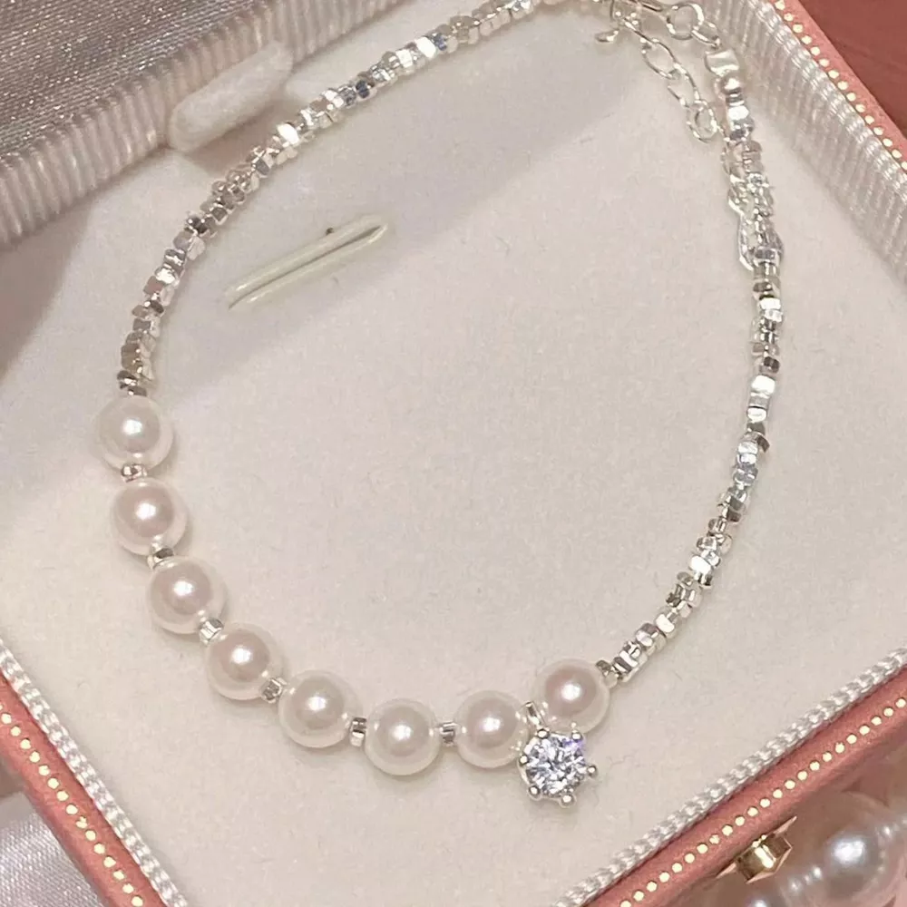 925 Sterling Silver Pearl Bracelet, image 4