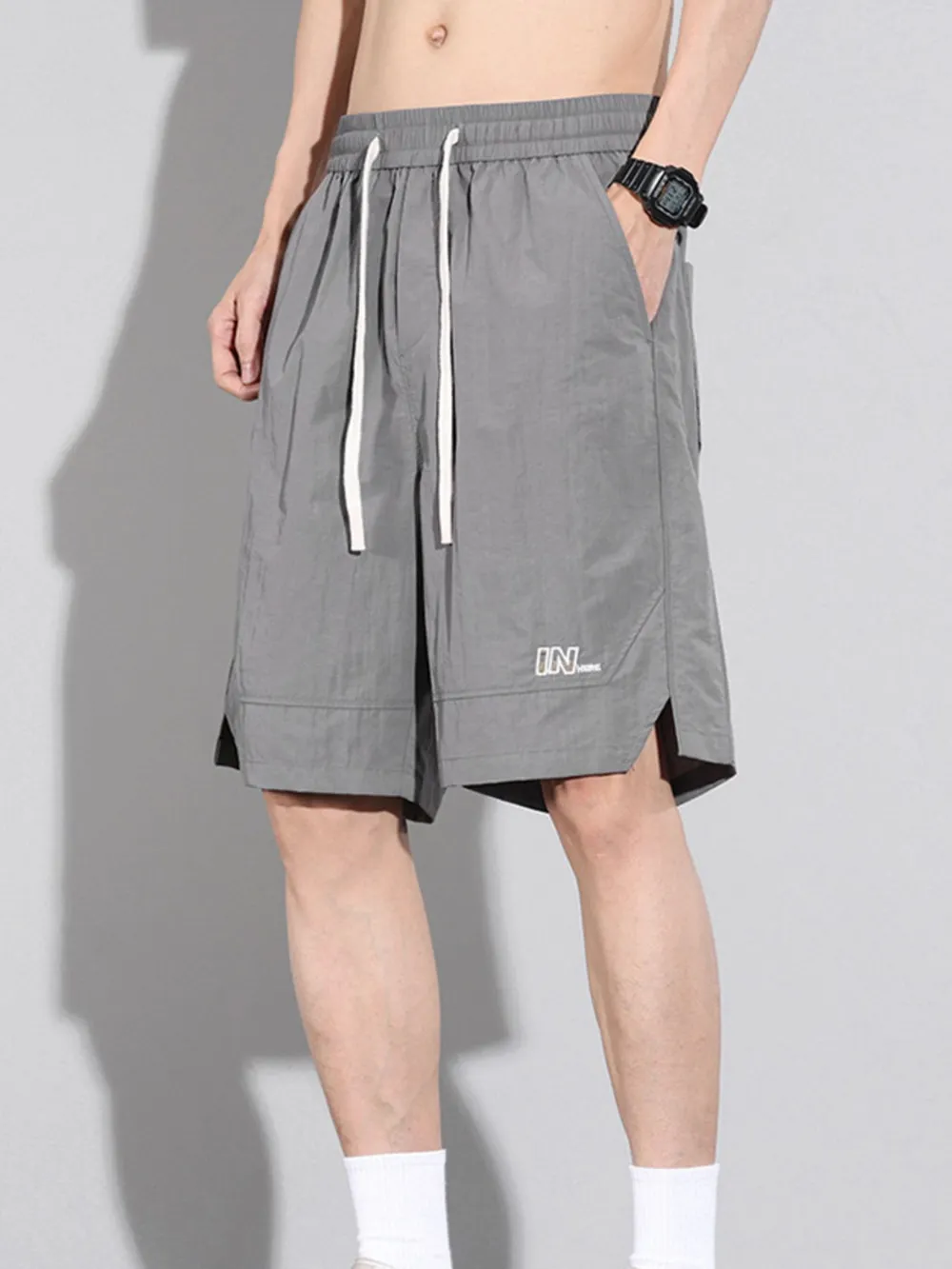 Men's Plus Size Drawstring Basketball Shorts with Side Pockets, image 9