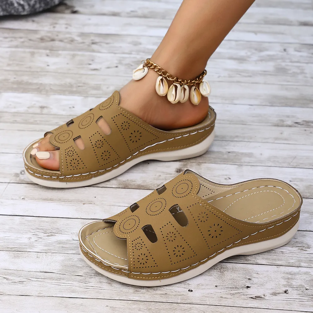 Open-Toe Cutout Sandals, image 7