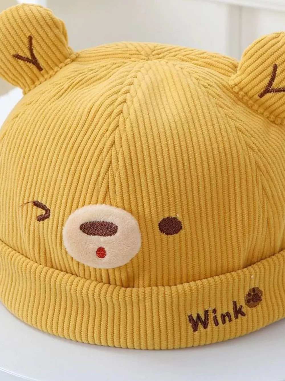 Children's Bear Ear Corduroy Hat, image 3