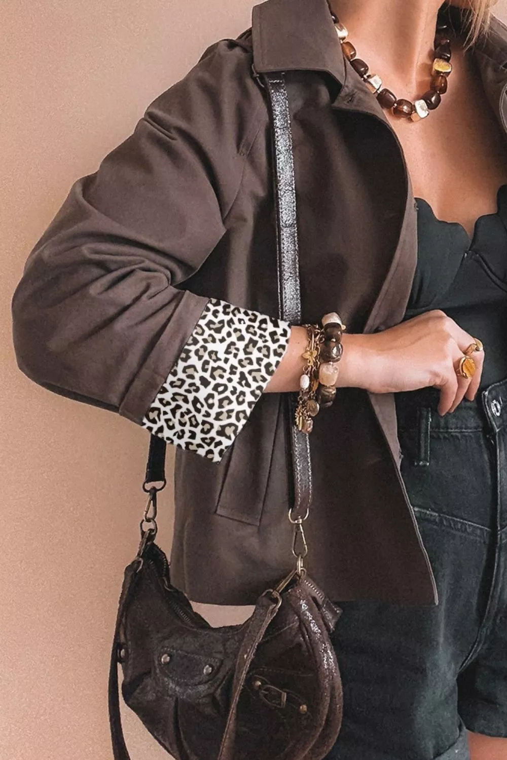 Button Up Raglan Sleeve Shacket, image 3