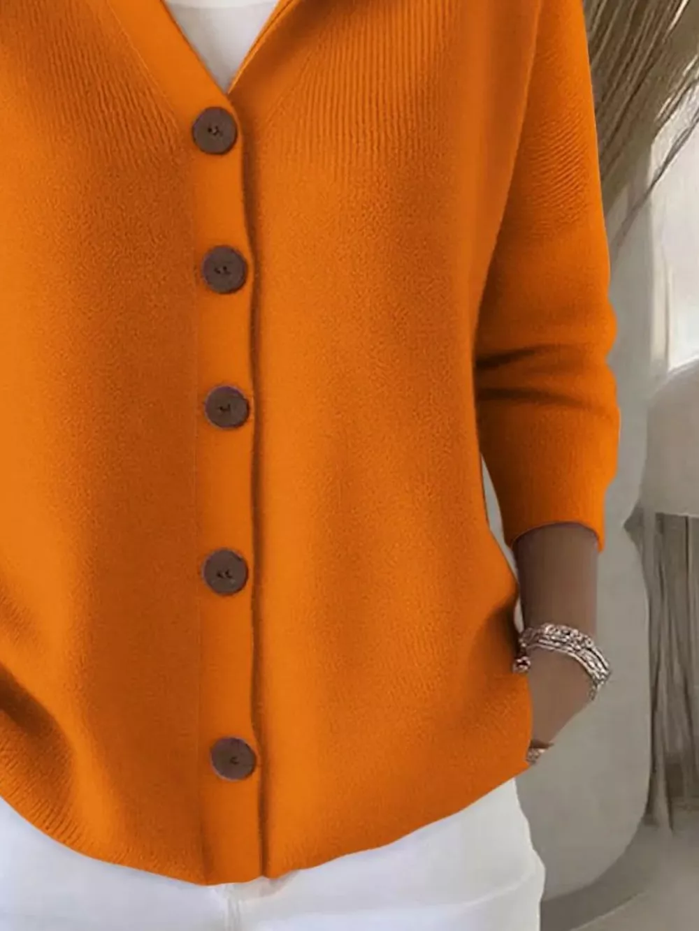 Full Size Hooded Button-Down Knit Cardigan Plus Size, image 18