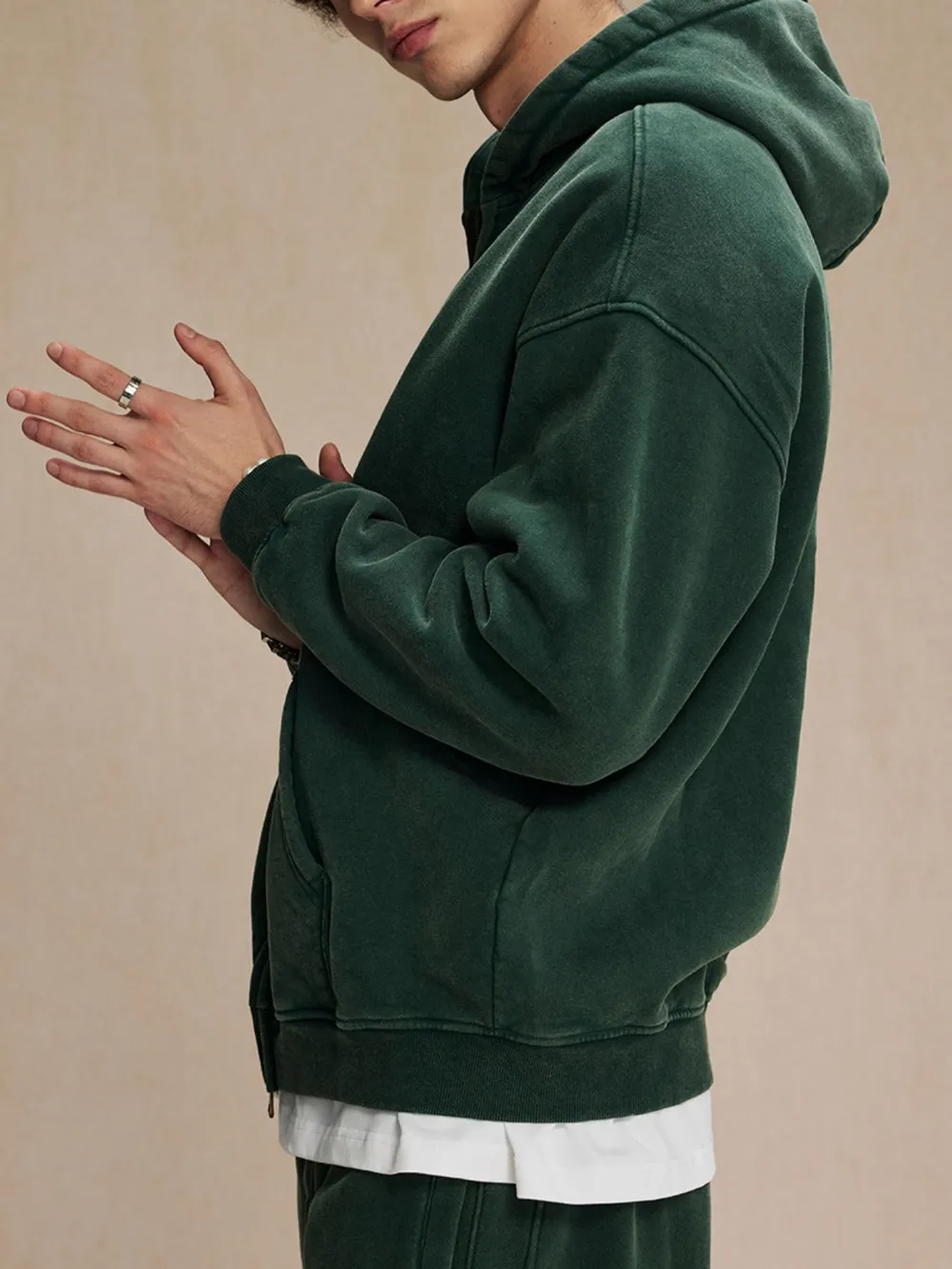 Men's Zip-Up Hoodie with Kangaroo Pocket, image 3