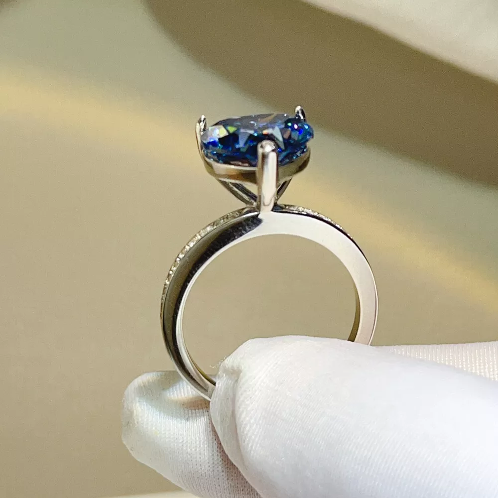 925 Sterling Silver Zircon Heart Ring, image 3