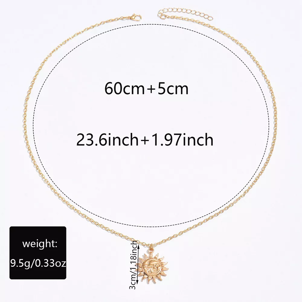 18K Gold-Plated Sunburst Pendant Necklace, image 7