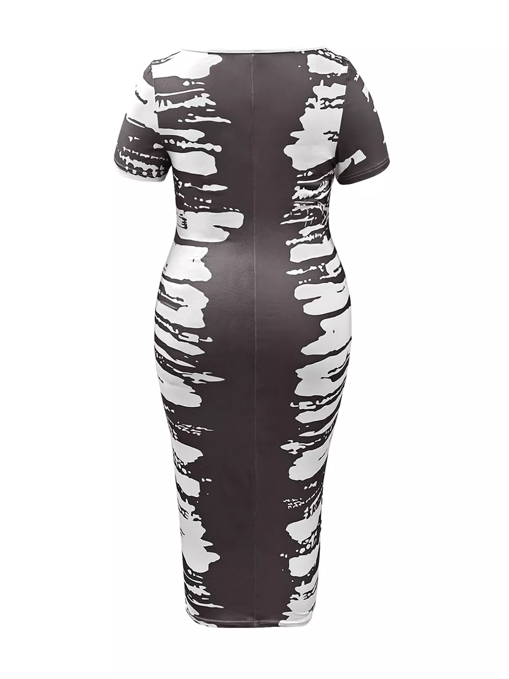 Plus Size Square Neck Short Sleeve Dress, image 6