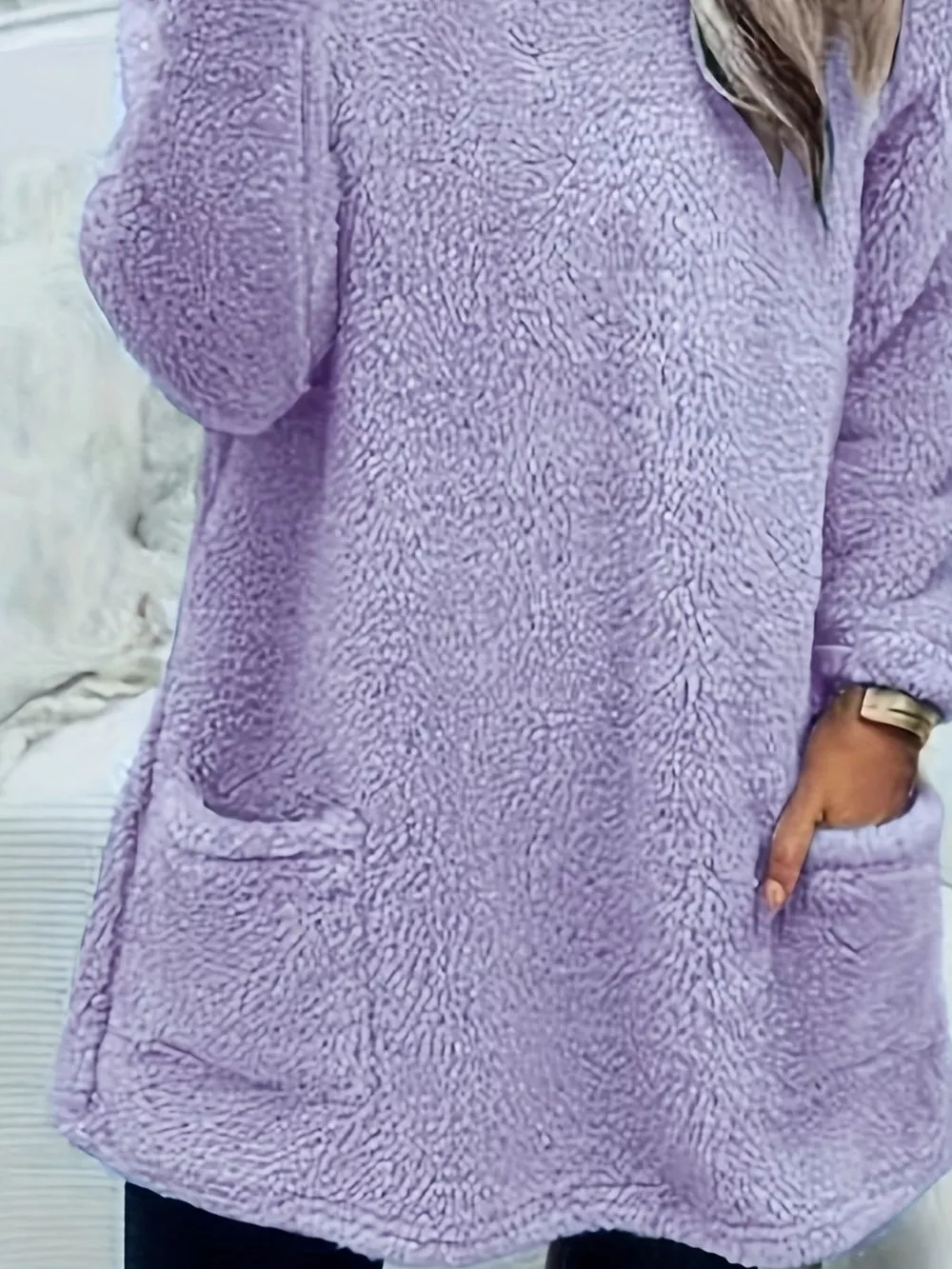 Fleece Long Sleeve Sweatshirt, image 9