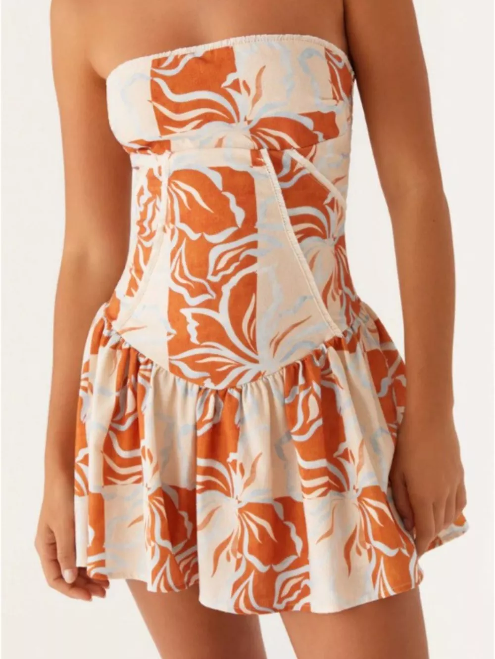 Lace Up Back Tube Dress, image 12