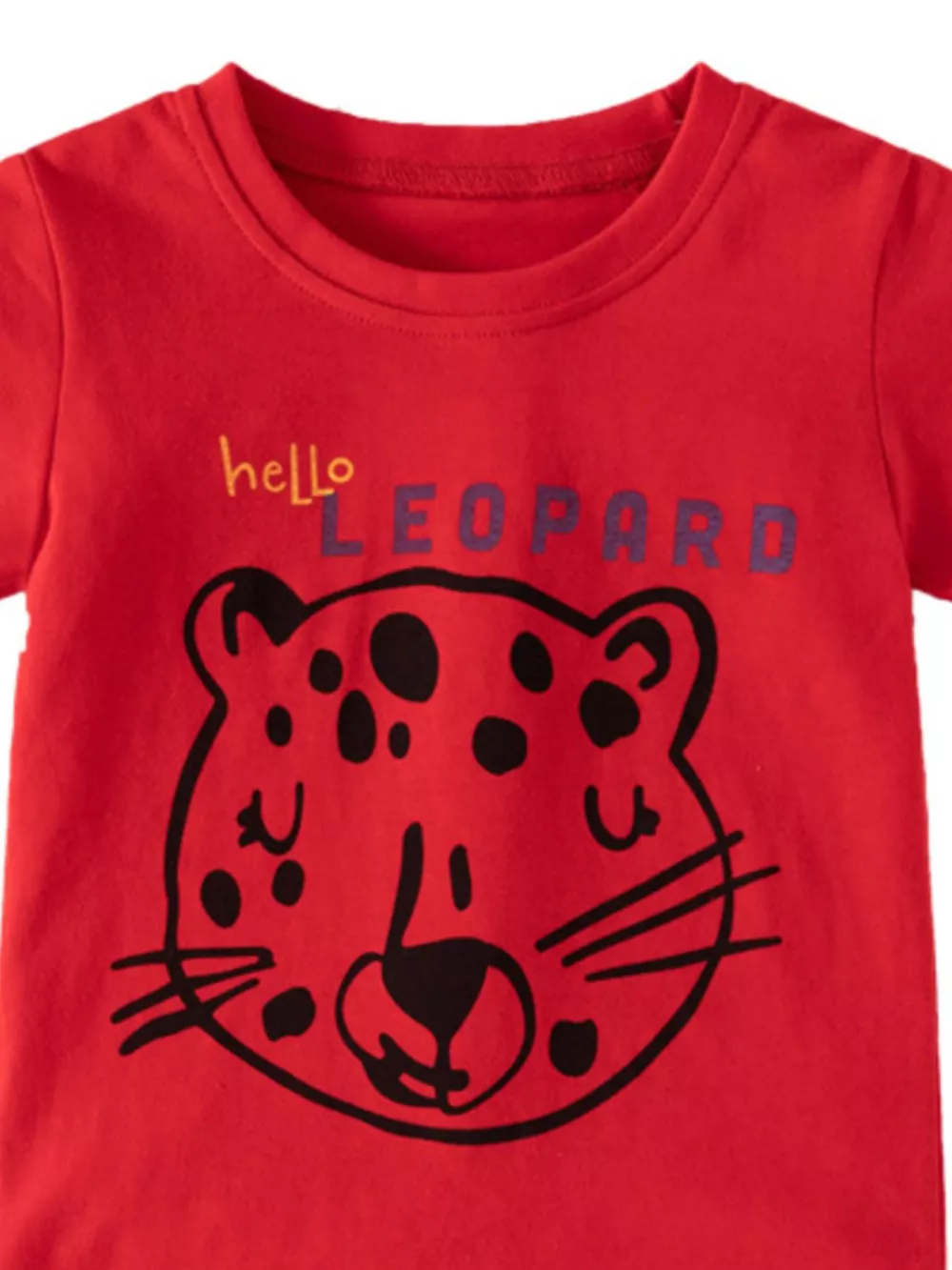 Children's Leopard Graphic Short Sleeve T-Shirt, image 3