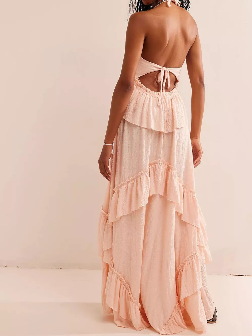 Ruffled Halter Neck Maxi Dress, image 30
