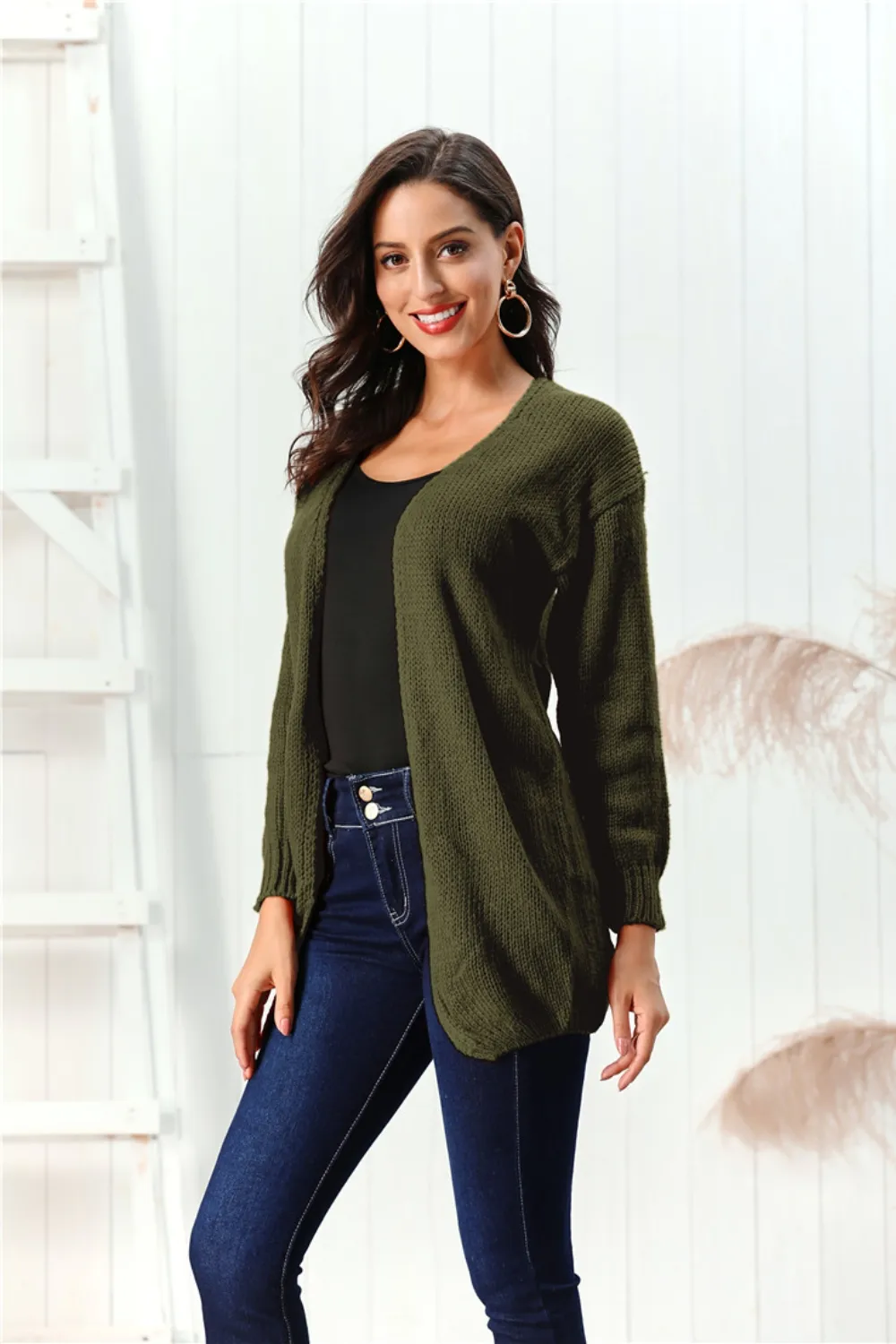 Open Front Long Sleeve Cardigan, image 10