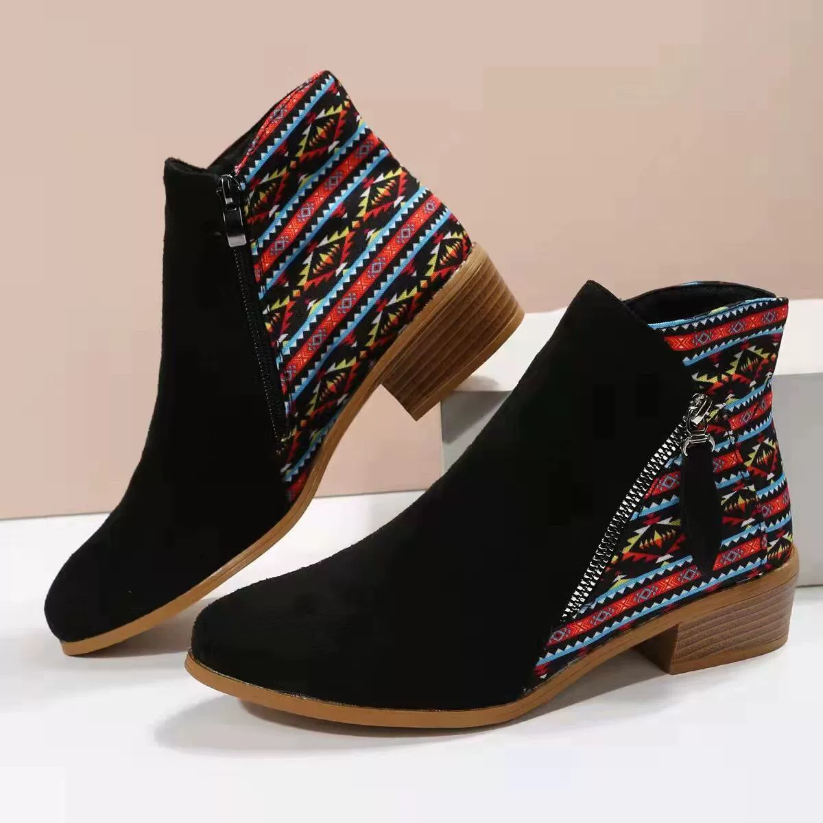 Point Toe Block Heels Boots, image 14