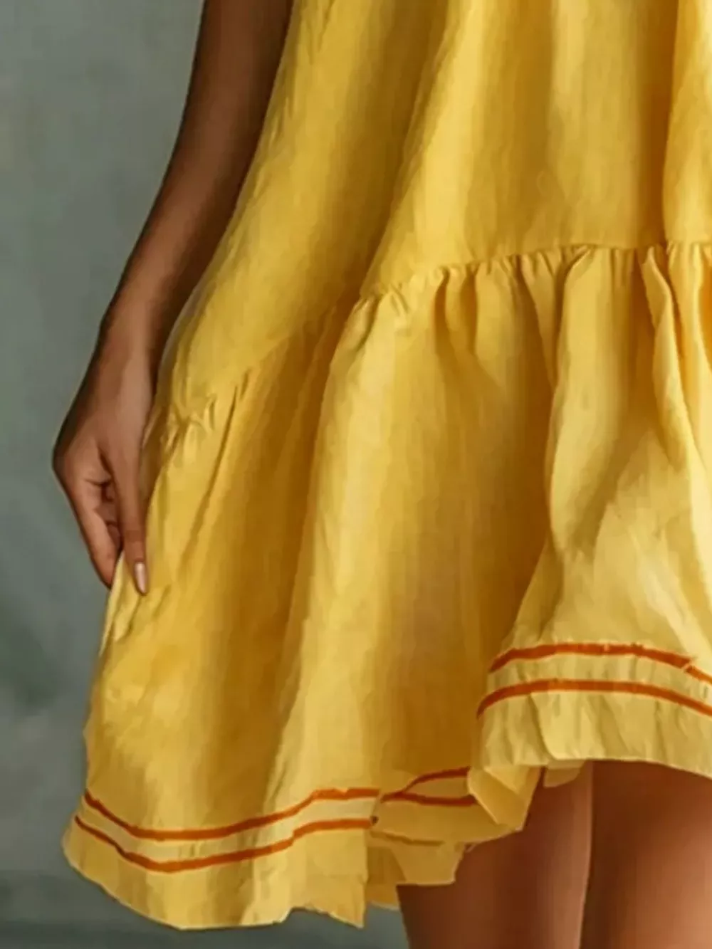 Full Size Sleeveless Tiered Mini Dress Plus Size, image 12