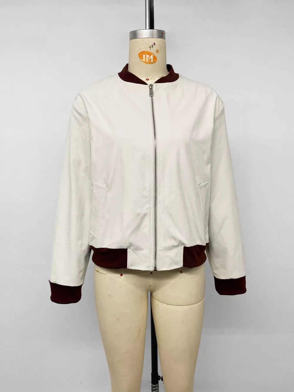 Contrast Trim Zip Up Jacket, image 6