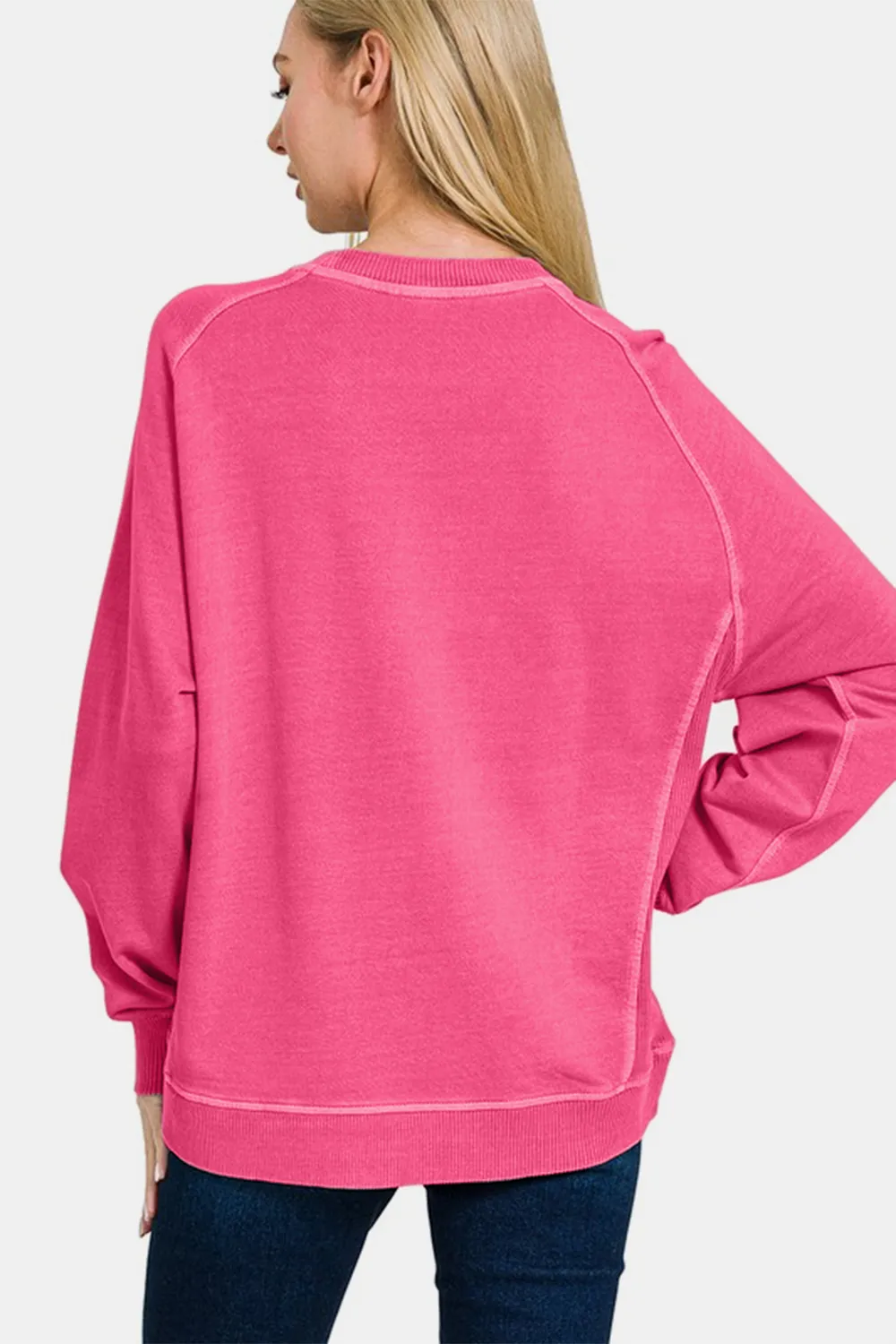 Full Size Pigment Dyed French Terry Sweatshirt, image 2