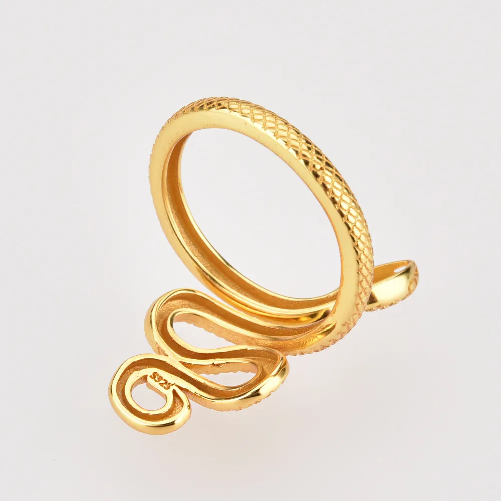 925 Sterling Silver Snake Shape Ring, image 5