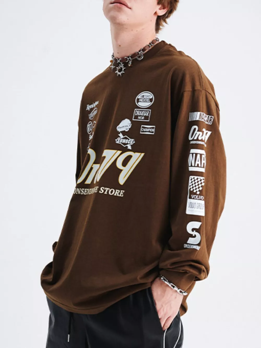 Men's Graphic Round Neck Long Sleeve T-Shirt, image 5