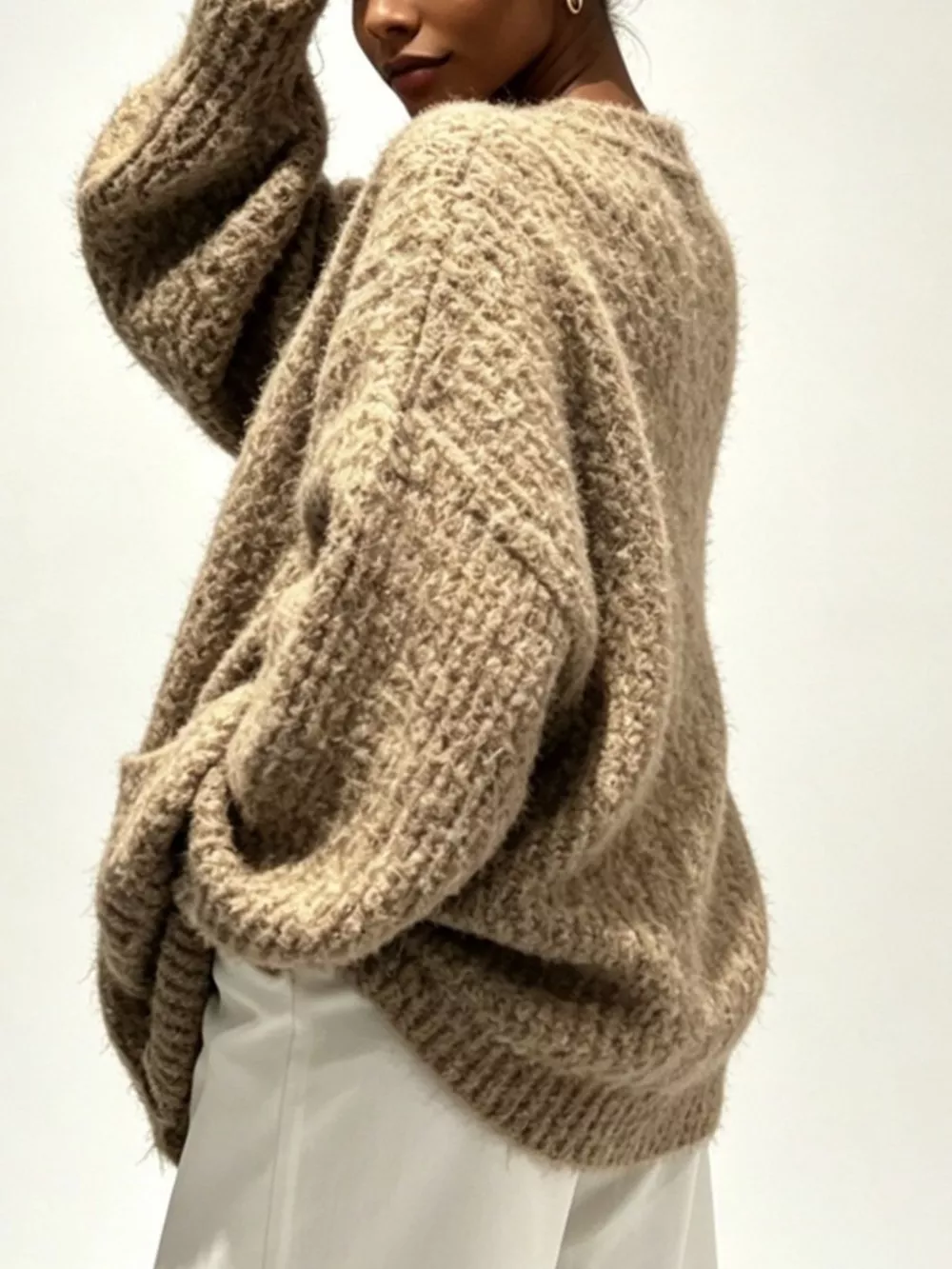 Full Size V-Neck Button-Down Cardigan Plus Size, image 5