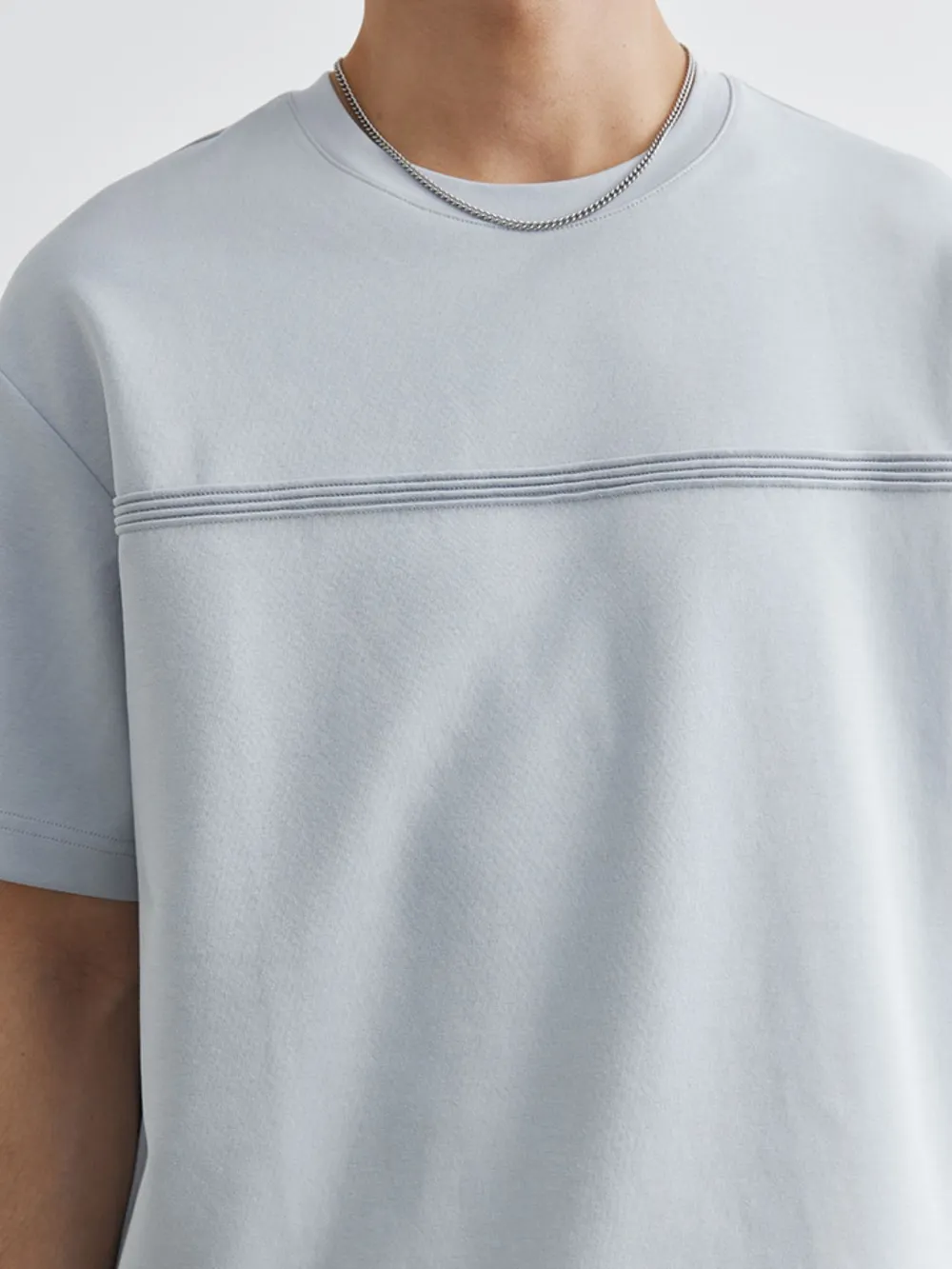 Men's Plus Size Round Neck Short Sleeve Top and Shorts Set, image 5