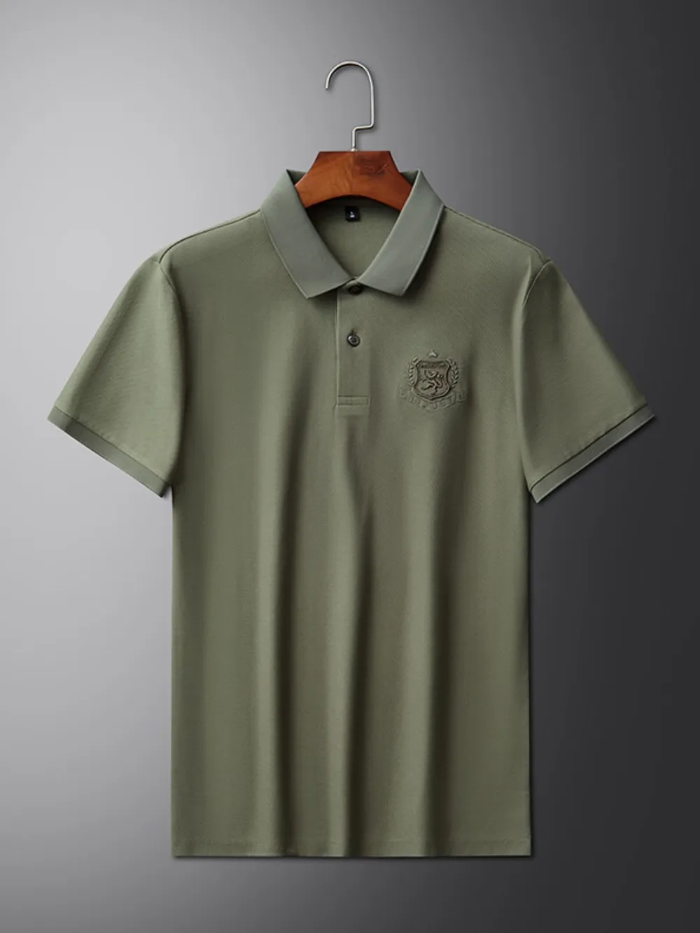 Men's Plus Size Embroidered Logo Short Sleeve Polo, image 3