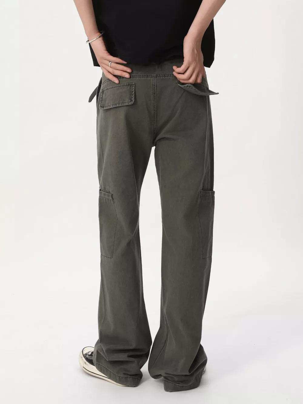 Men's Vintage Washed Loose Fit Straight-Leg Pants, image 5