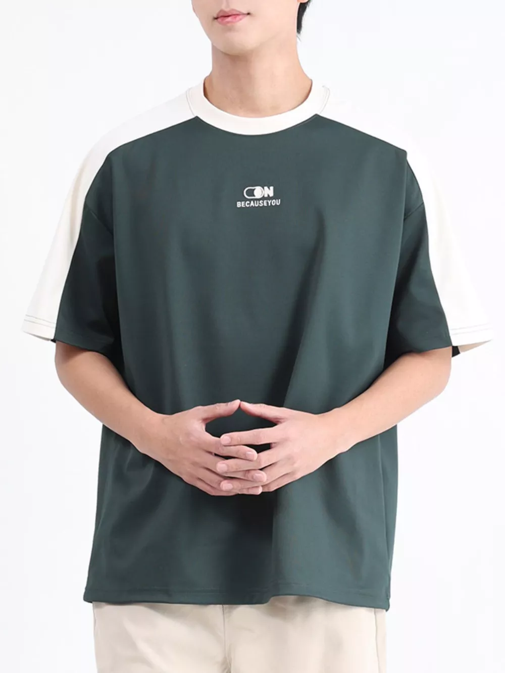Men's Plus Size Color Block Casual T-Shirt, image 5