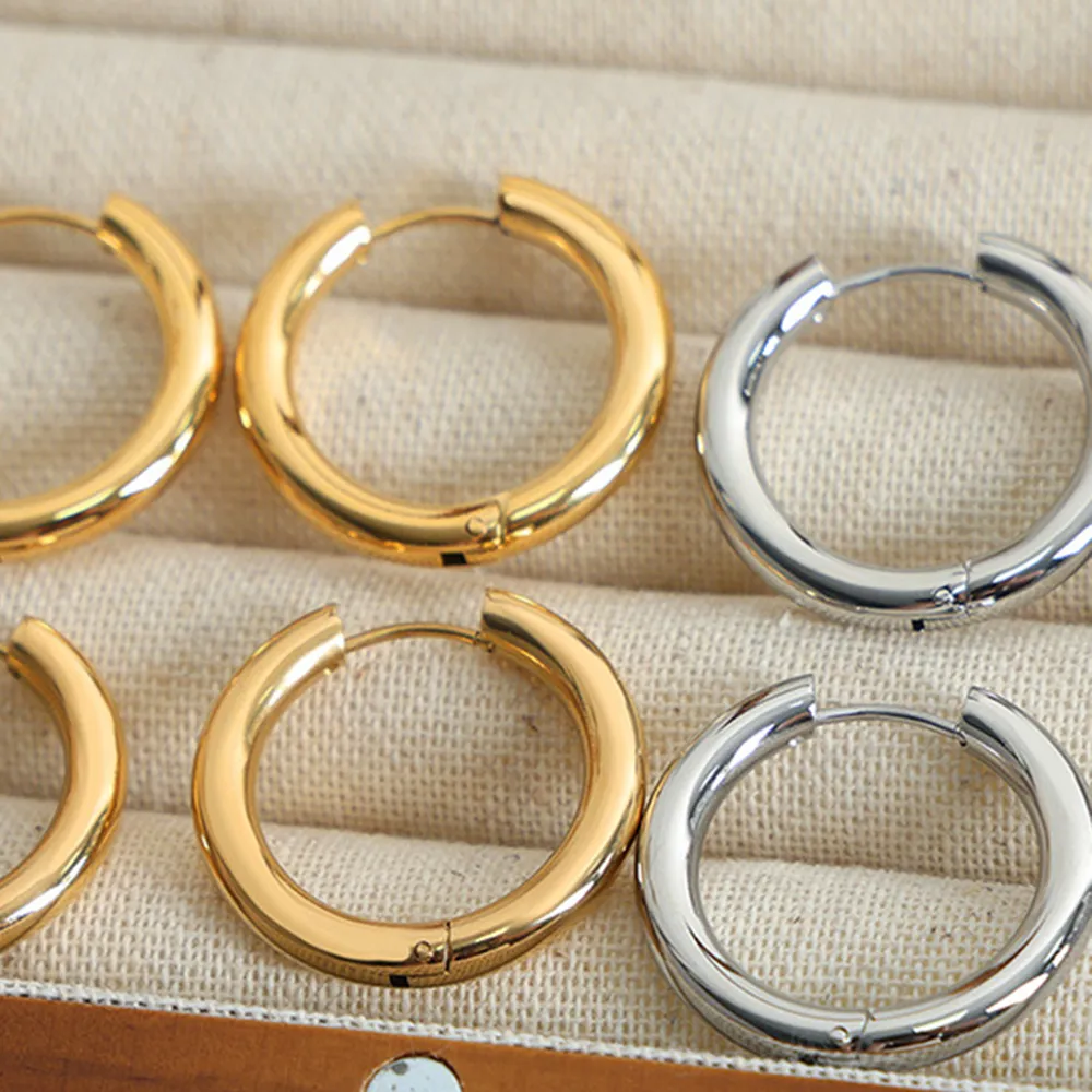 18K Gold-Plated Huggie Earrings, image 10