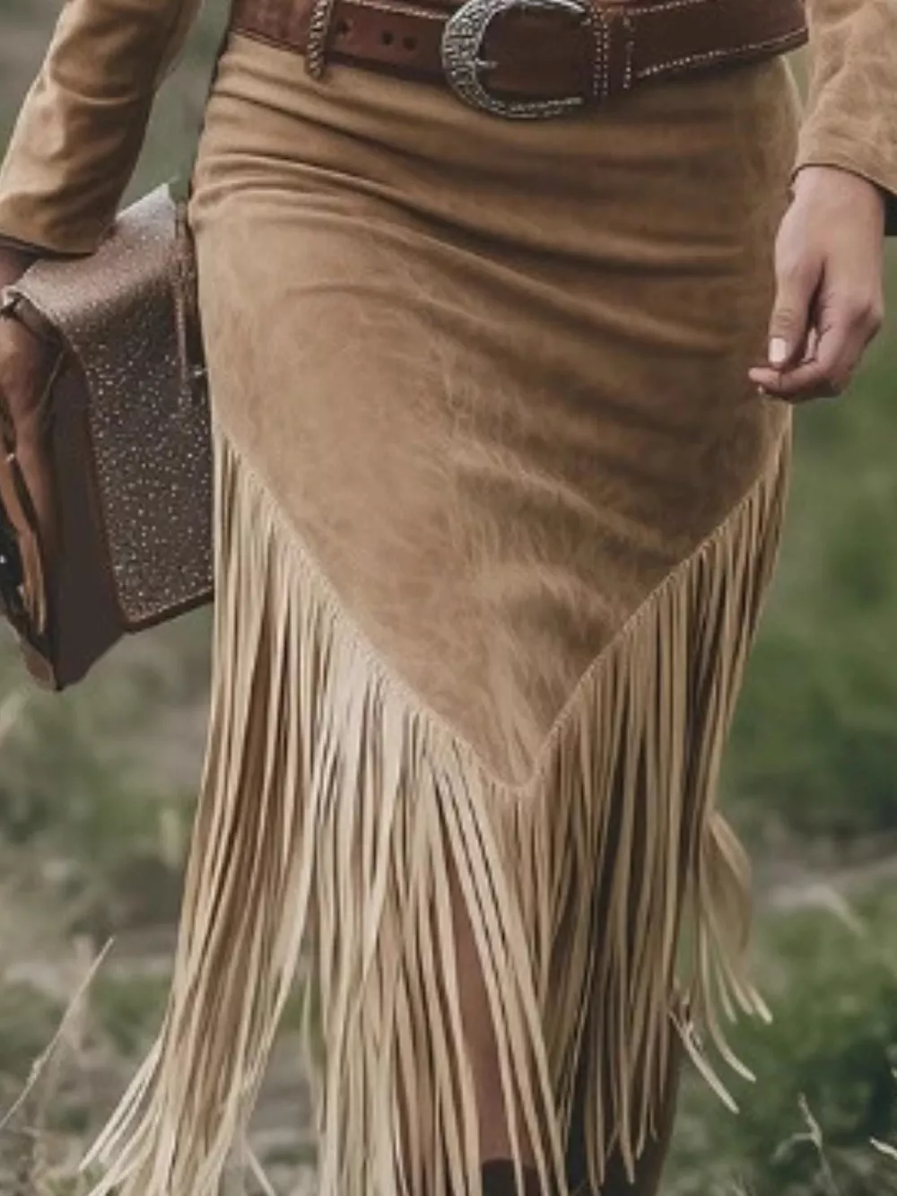 Fringed Zip-Front Bodycon Dress, image 3
