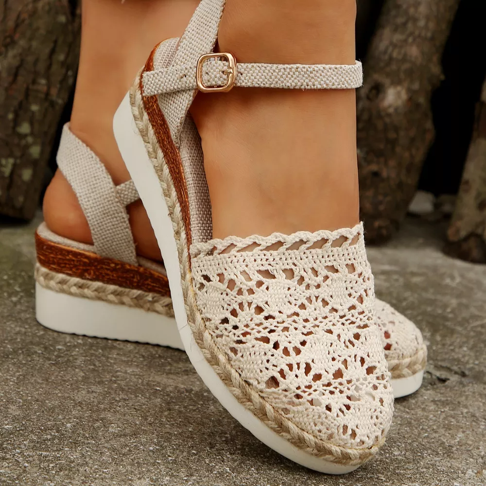 Round Toe Wedge Sandals, image 11