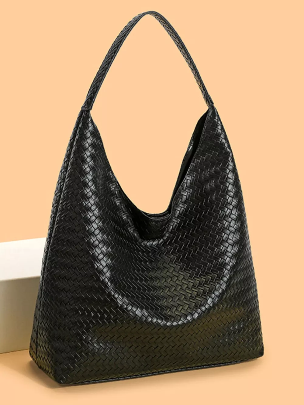 Woven Texture Shoulder Bag and Wristlet Set, image 3