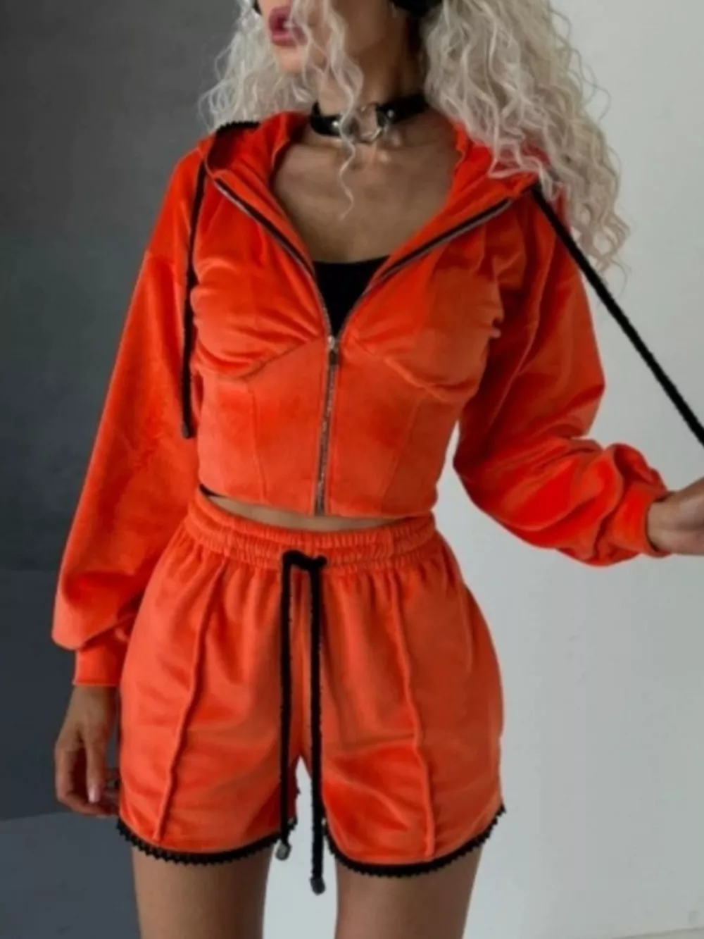 Zip Up Hooded Outerwear and Shorts Set, image 21