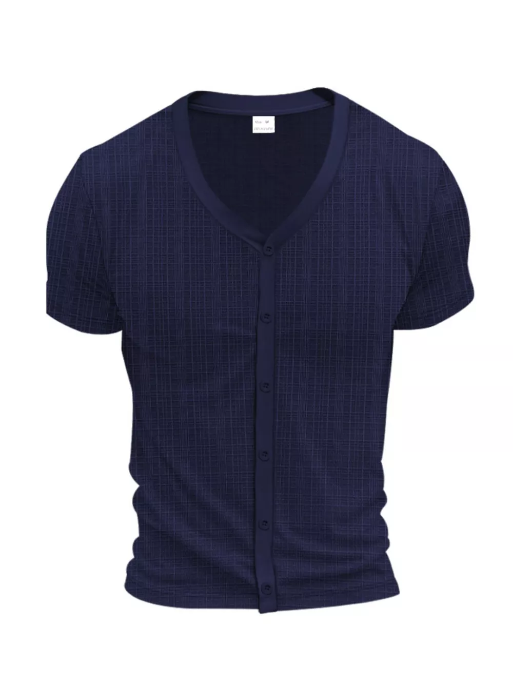 Men's Full Size V-Neck Button-Down Top Plus Size, image 4